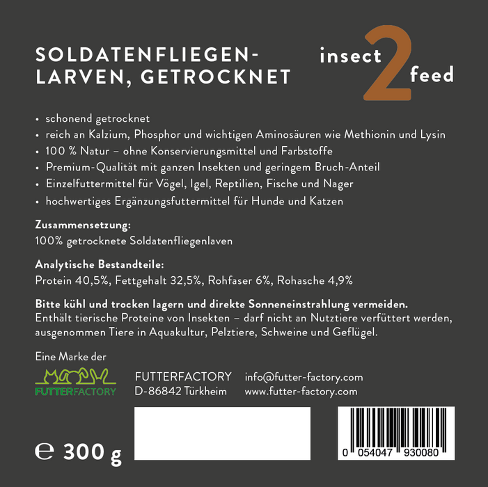 Soldatenfliegenlarven getrocknet